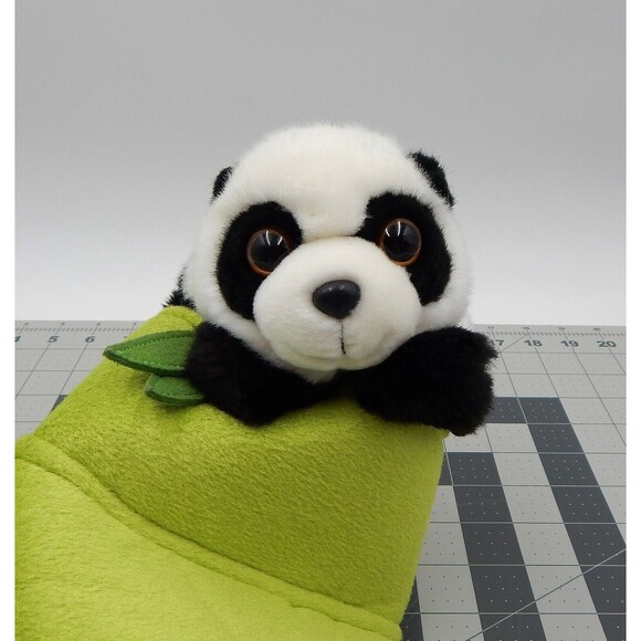Aurora Panda Bear Hand Puppet Bamboo Tree Plush Pop-up Stuffed Animal Wildlife - Picture 6 of 11
